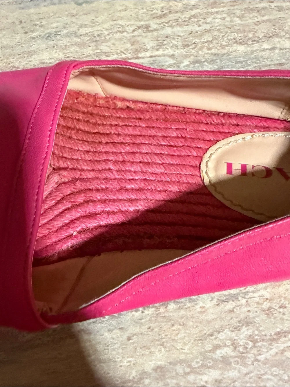 Coach Hot Pink Leather Espadrilles